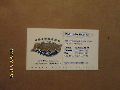 MLS Colorado Rapids 1997 Western Conference Championss Logo Soccer Business Card