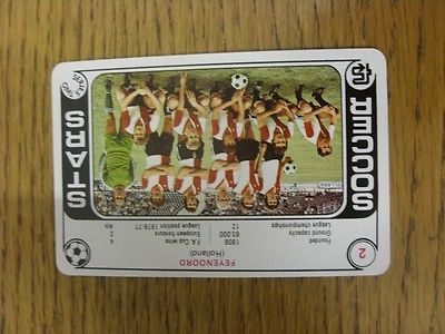 1977/1980 Soccer Stars Series 2: Card No.02) Feyenoord - Taken From The Trump Ca