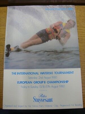 02/08/1980 Water-ski Programme: The International Water-ski Tournament Programme