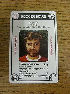 1977/1978 Soccer Stars Series 1: Card No.31) Alan Hudson - Taken From The Trump