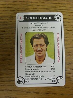 1977/1978 Soccer Stars Series 1: Card No.06) Frank Worthington - Taken From The