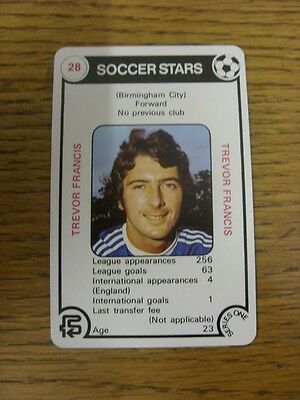 1977/1978 Soccer Stars Series 1: Card No.28) Trevor Francis - Taken From The Tru