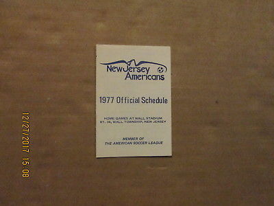 ASL New Jersey Americans Vintage Defunct Circa 1977 Soccer Pocket Schedule