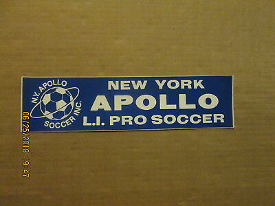 ASL New York Apollo Vintage Defunct  Circa 1970's L.I.Pro Soccer Bumper Sticker