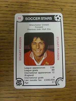 1977/1978 Soccer Stars Series 1: Card No.16) Staurt Pearson - Taken From The Tru