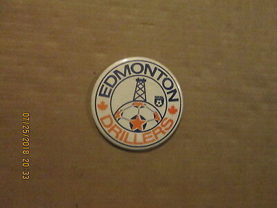 NASL Edmonton Drillers Vintage Defunct Circa 1979-82 Logo Soccer Pinback Button