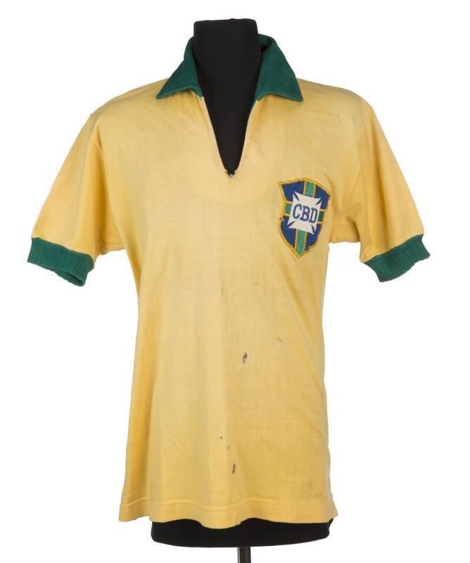 Brazil 60s Match Worn Football Jersey Shirt - Brasil Camisa - #6 Marco Antonio