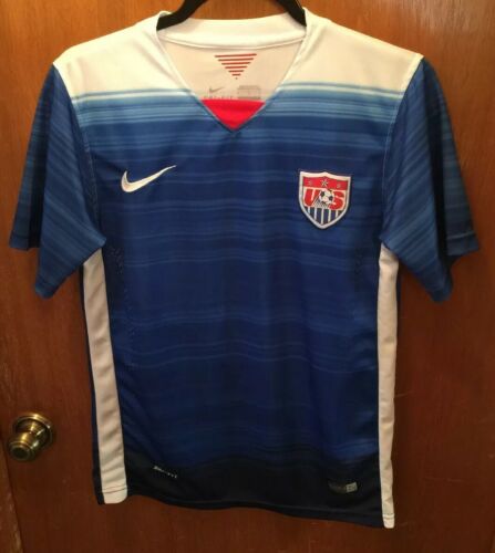 Nike USA Soccer Jersey Men's Sm National Team 2015 Away Kit Dri Fit Short Sleeve