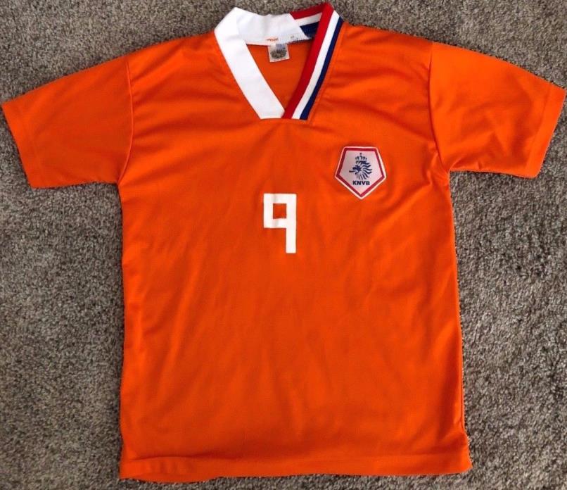 Rare Vintage Dutch Netherlands Soccer Football Nistelrooy #9 Jersey-Youth Medium