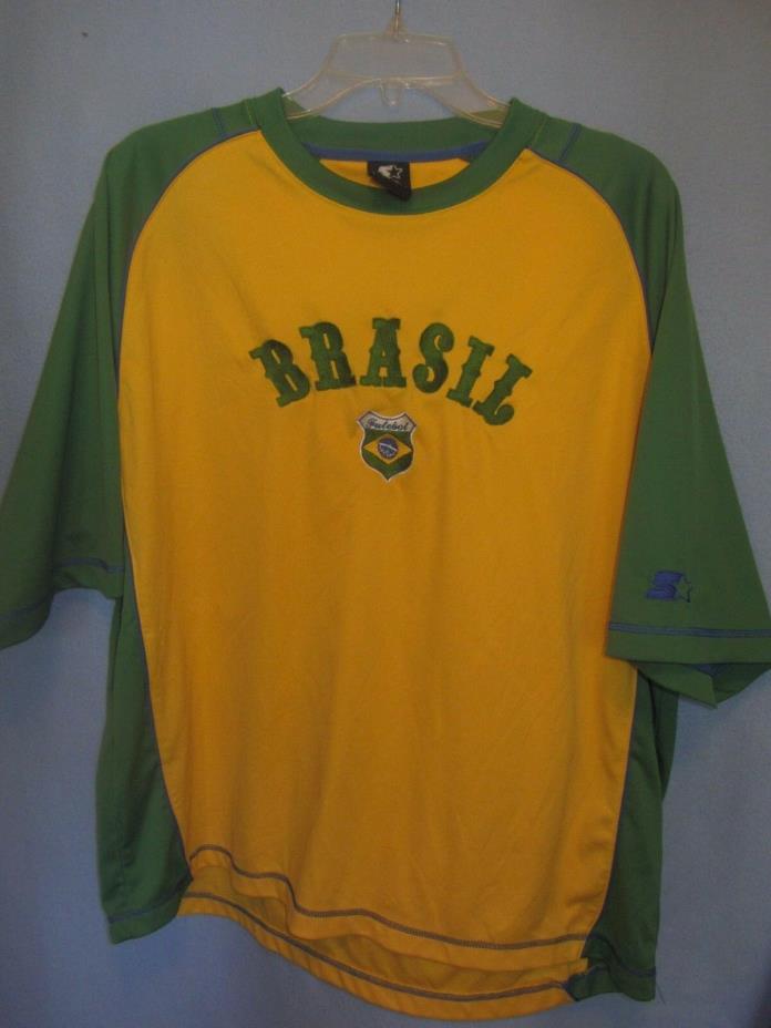 Starter Brasil futebol  soccer jersey sz XL 100% polyester sewn  Brazil