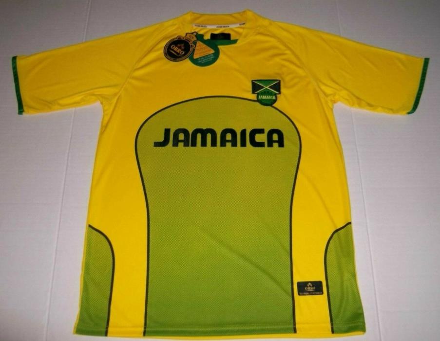 BNWT Mens Jamaica Orro Dri-Fit Football Club Soccer Jersey Medium