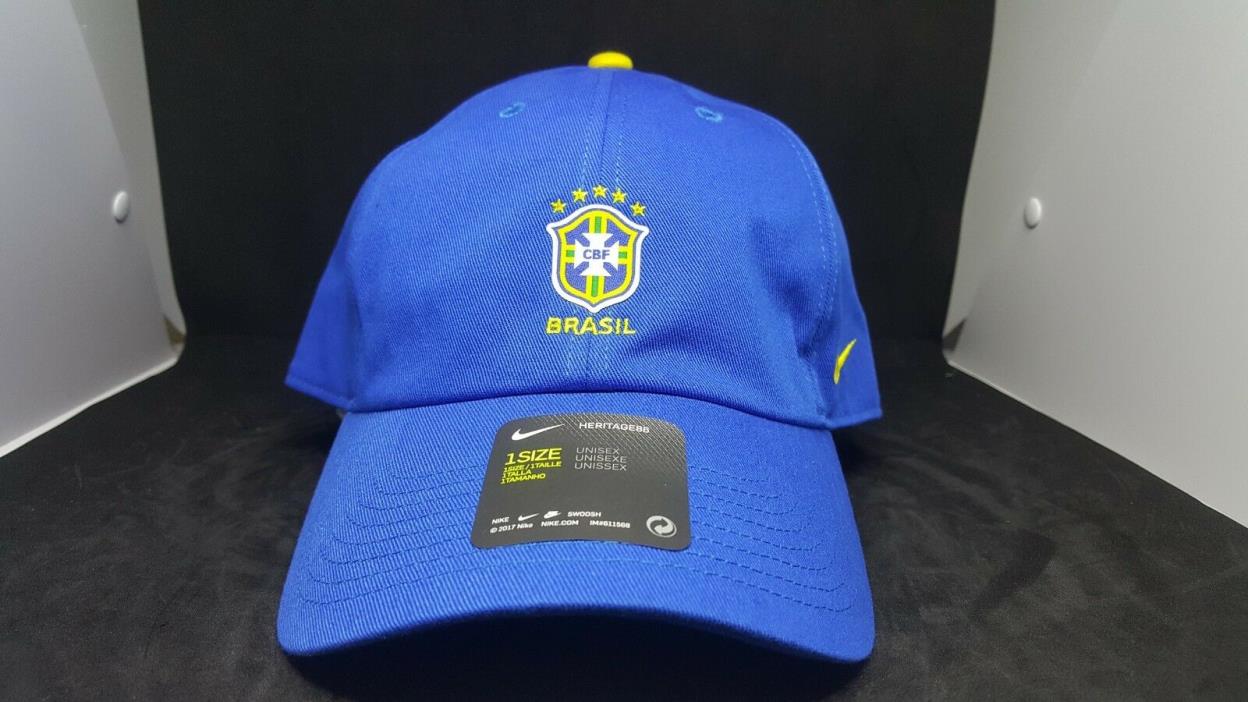 Nike Brasil CBF Heritage86 Cap/Hat Adjustable Blue/Yellow 881711-453