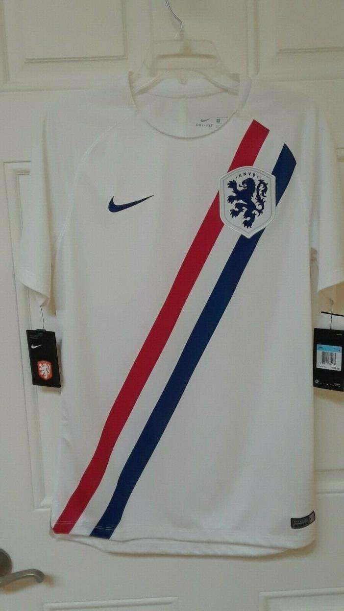 Nike Netherlands Dri Fit Squad Men's Soccer Jersey 893362-101 White Size M NWT