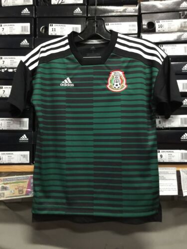 adidas mexico training jersey Black And Green Playera Juvenil De Mexico Size YL