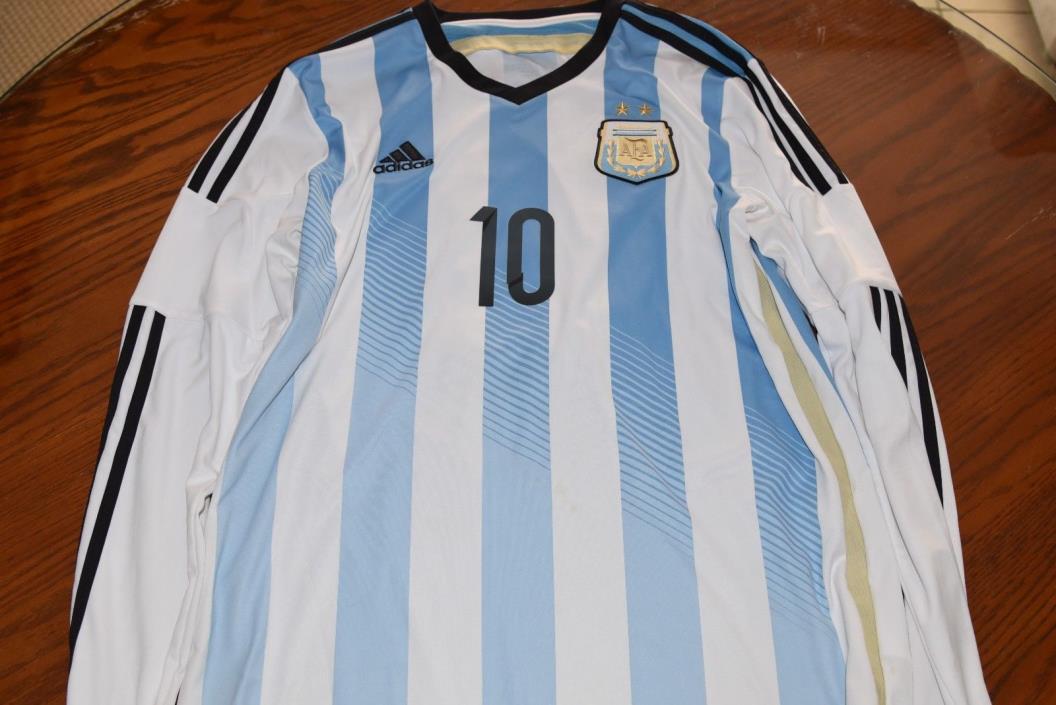 Adidas Argentina Home Jersey Lionel Messi 10 Long Sleeve