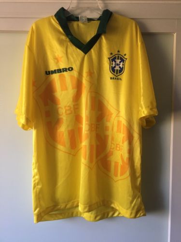 Umbro Brazil National Team 1992/1993 Home Football Soccer Jersey Size XL