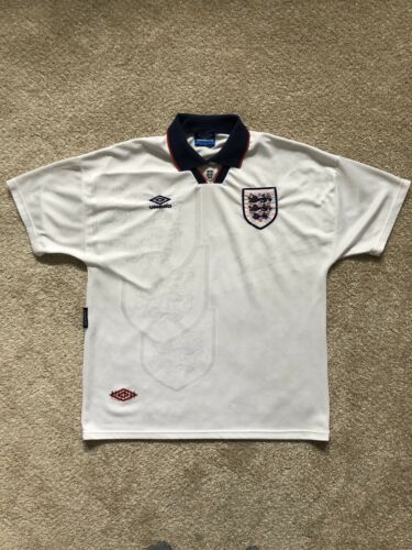 Vintage 1993 Umbro England Home Football Soccer Jersey XL