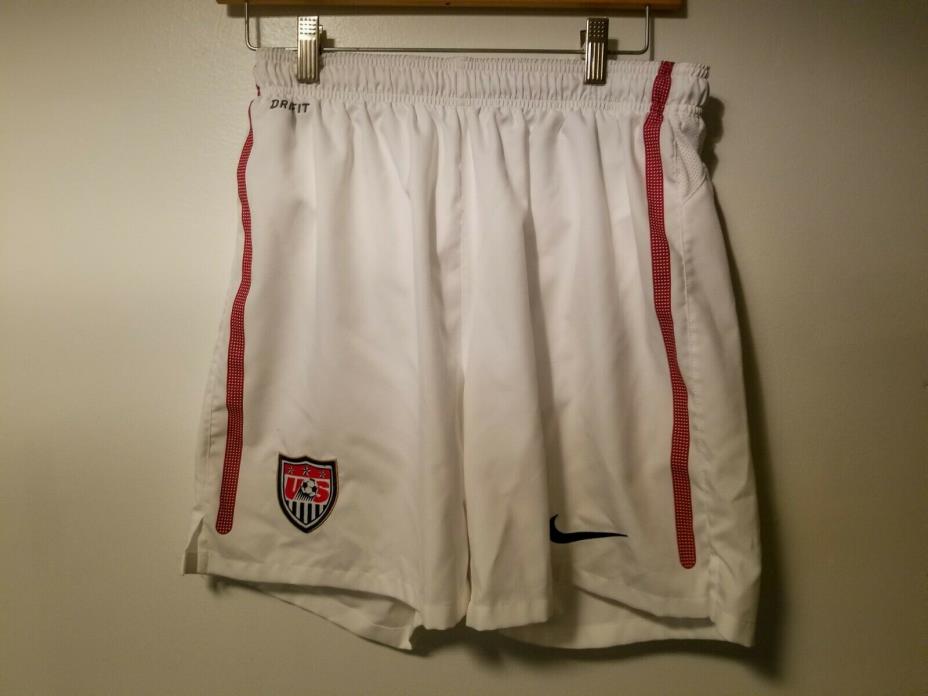 Nike USA Men's White Soccer Shorts Size M