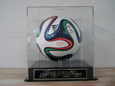 Soccer Ball Case With A Team Germany 4 Time World Cup Champions Nameplate