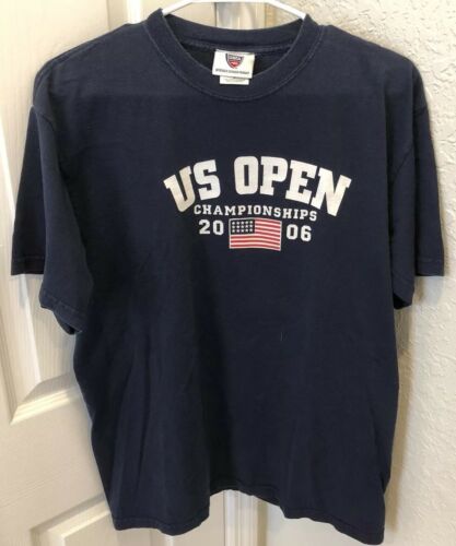 Mens 2006 U.S. Open Tennis Championship Tournament Navy T-Shirt Size M Medium