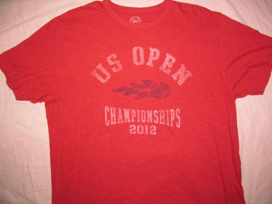 U.S. Open Tennis Championships 2012 Men's XL 47 Brand red T shirt 23 x 29