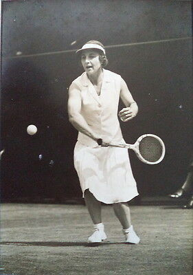 HELEN WILLS-MOODY 1938 WIMBLEDON FINAL TENNIS PHOTO