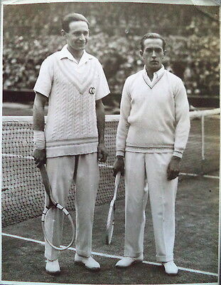 BOROTRA JEAN & COCHET HENRI 1927 WIMBLEDON FINAL ORIGINAL TENNIS PHOTOGRAPH