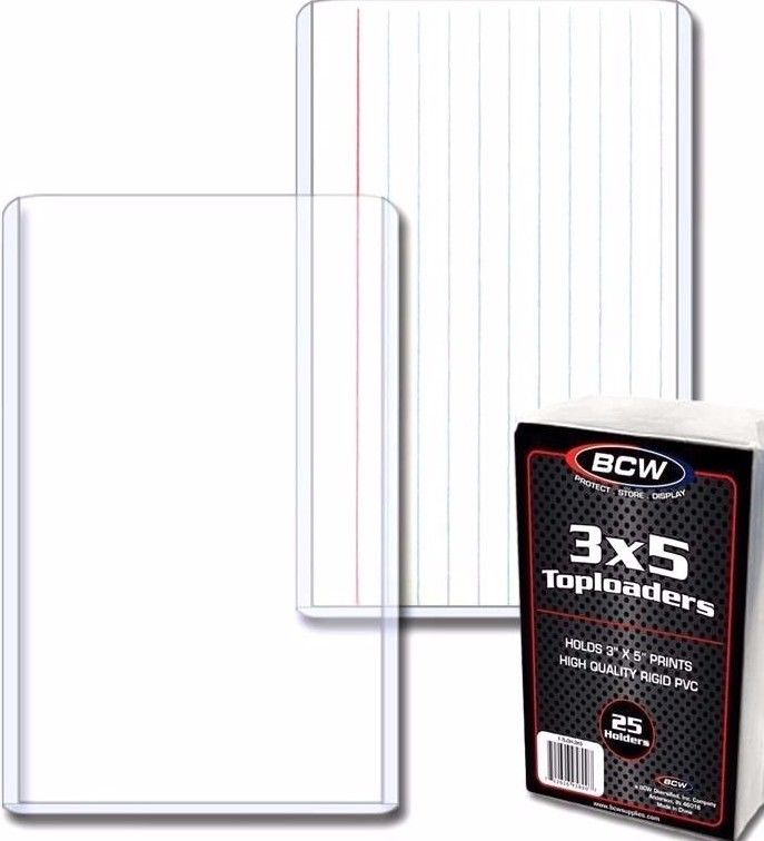 300 BCW 3X5 Top Load Holder Toploaders Tall Card Widevision Gameday