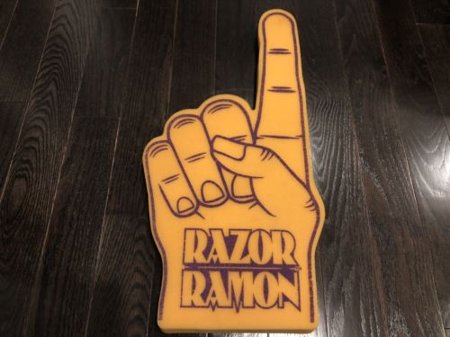 Vintage 1995 WWF Merchandise - Razor Ramon Foam Finger Titansports