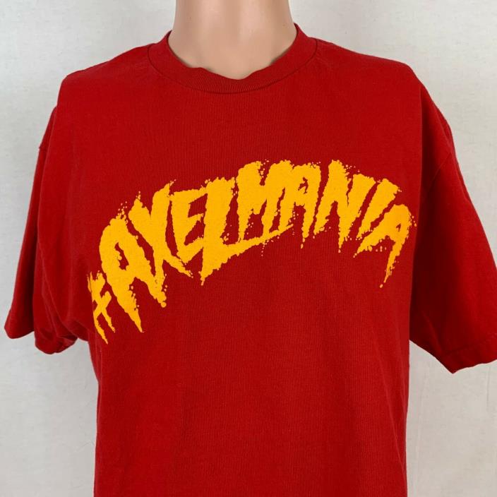 WWE Authentic Curtis Axel Axelmania T-Shirt Size L Raw Smackdown Hulk Hogan Mens