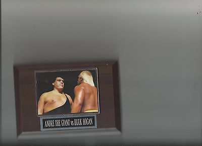 ANDRE THE GIANT vs HULK HOGAN PLAQUE WRESTLING NWA WWF WCW WWE LEGENDS