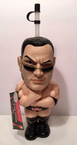 The Rock Wrestling Bottle Action Figure 1998 Vintage WWF WWE Old Toy