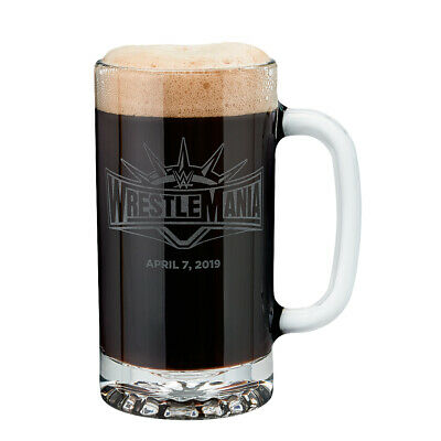 Official WWE Authentic WrestleMania 35 16 oz. Glass Mug