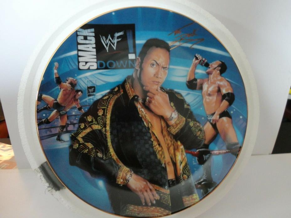 The Rock: Dwayne Johnson WWF Commemorative 8-inch plate by Danbury Mint