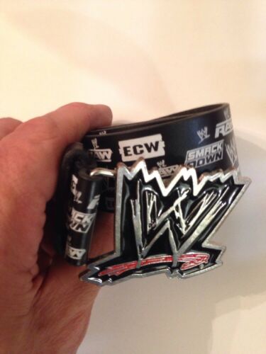 WWE ECW Wrestling Logo  Belt & Buckle Raw Smack Down 29