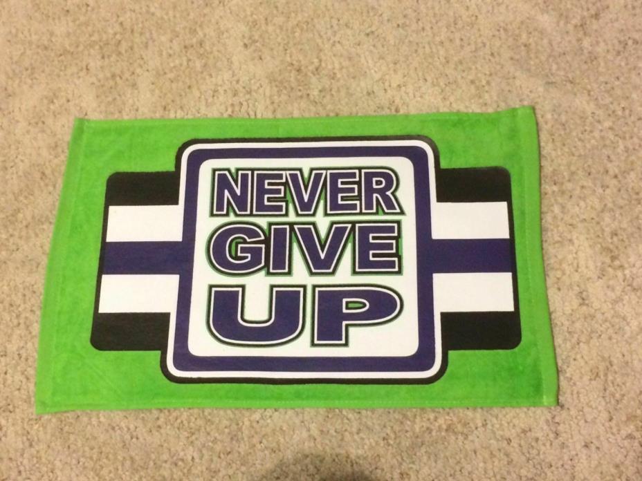 JOHN CENA WWE Authentic Green Cenation Rally Entrance Towel Never Give Up