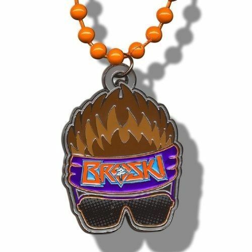 WWE Zack Ryder Beaded Chain Pendant Necklace, Broski  Authentic new