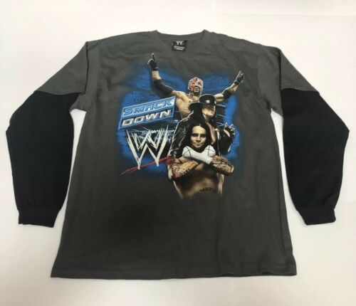 WWE Smack Down Shirt Wrestling The Undertaker Rey Mysterio Trent Barreta WWF