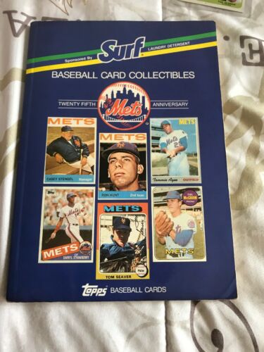 NY METS SURF BOOK 1962-1987 BASEBALL CARDS SIGNED TOM SEAVER AND MORE