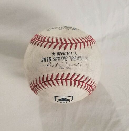 2019 MLB Spring Training FLORIDA Game Used Baseball New York Mets Pitcher Ball