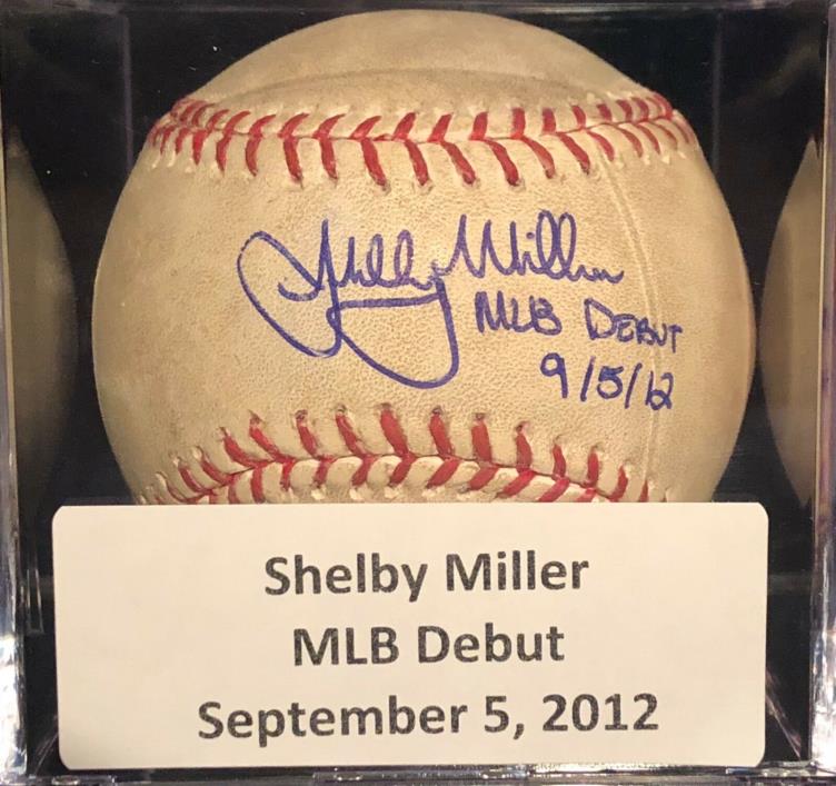 Shelby Miller Debut Game Used Signed MLB Baseball Braves Cardinals Diamondbacks