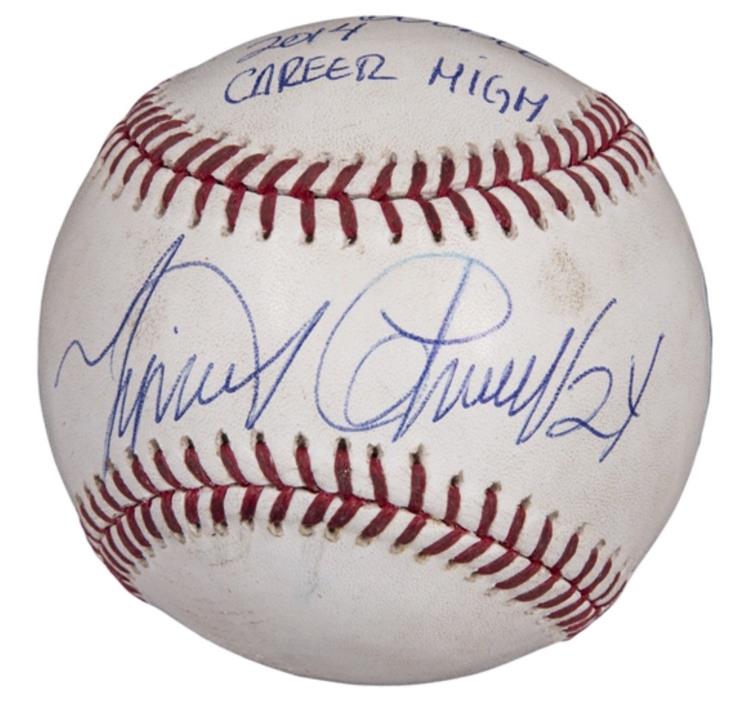 Miguel Cabrera Game Used Hit Baseball Career High 52nd Double 9/26/14 JSA MLB ??