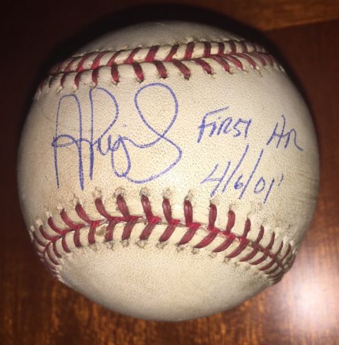 Albert Pujols Signed & Inscr Cardinals Game Used 1st HR Baseball 4/6/01 MLB HOLO