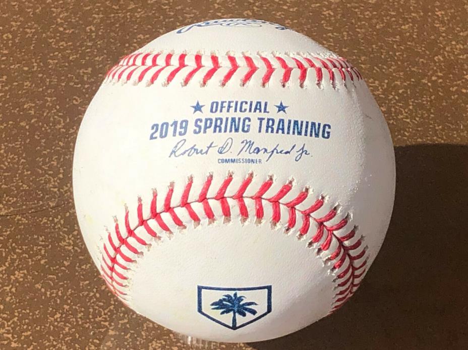 Game Used 2019 MLB Spring Training FLORIDA Baseball FREE SHIPPING!