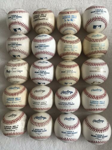 20 MLB baseballs Used Rawlings Offical Major League Vintage Lot Koufax auto!