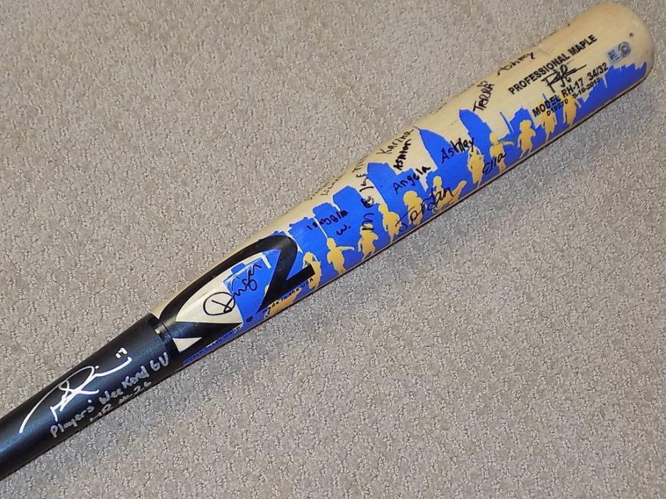 Rhys Hoskins Game Used Signed Home Run Bat Phillies MLB Player's Weekend