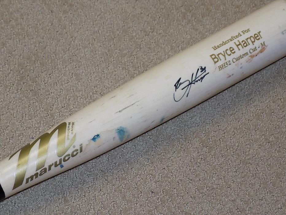 Bryce Harper Marucci Game Used Signed Bat 2015 Nationals PSA DNA GU 9 NL MVP