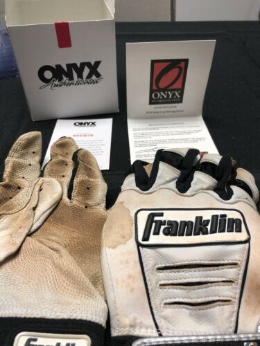 Logan Ratledge 2018 Game Used Batting Gloves Onyx Authentication