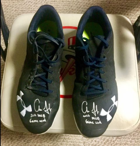 Aaron Judge 2016 ROOKIE Game Used Autographed Signed UA Cleats.Yankees REDUCED!
