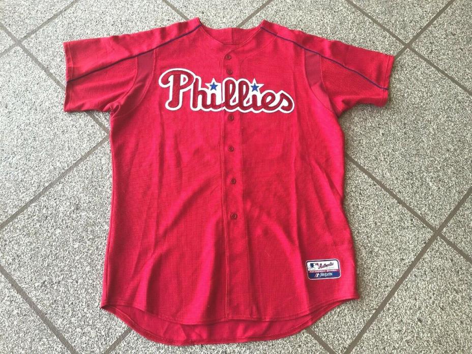 Philadelphia Phillies Majestic Authentic Team Issued Jersey #80 Sz 50